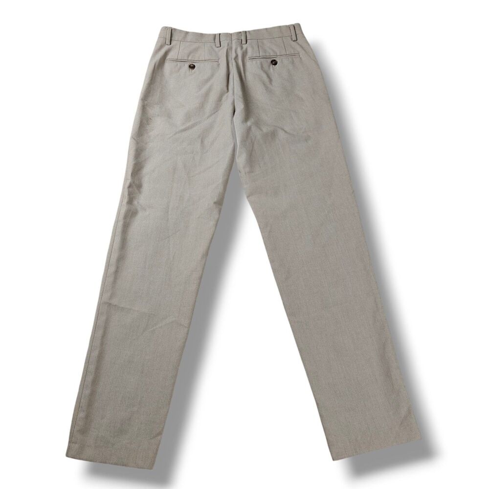 Zara Dress Pants Men's 31x31 Beige Straight Leg Suit Trousers - Picture 2 of 12